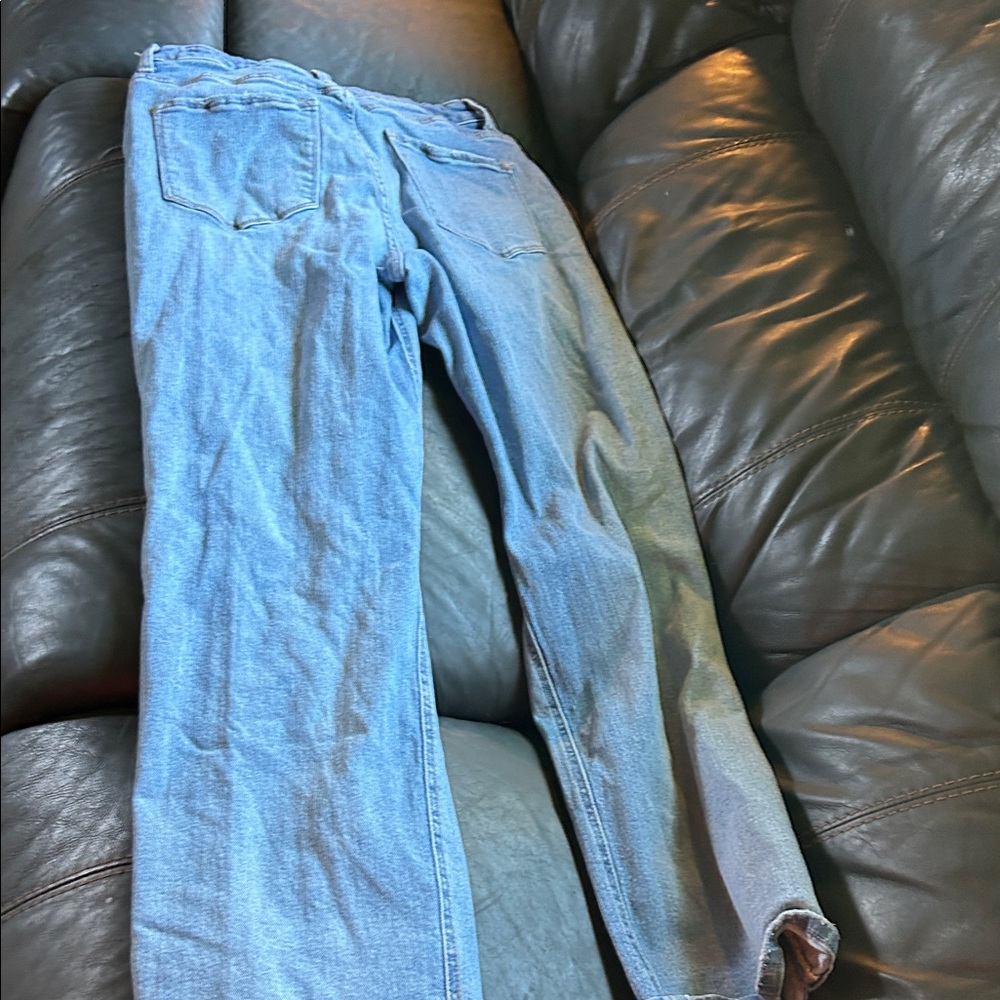 Altar'd State Light Blue Distressed Boyfriend Jeans - Picture 9 of 11